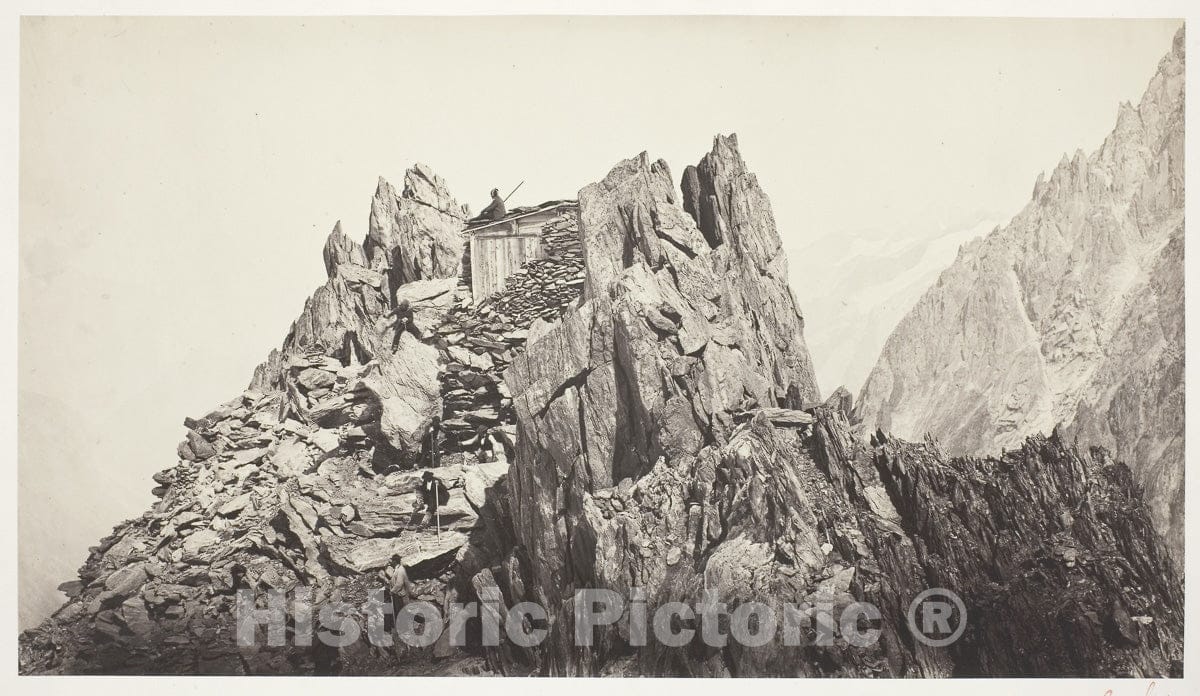 Art Photo : Savoie 49, Cabane des Grands-Mulets, Auguste-Rosalie Bisson, c.1856, Vintage Wall Decor :