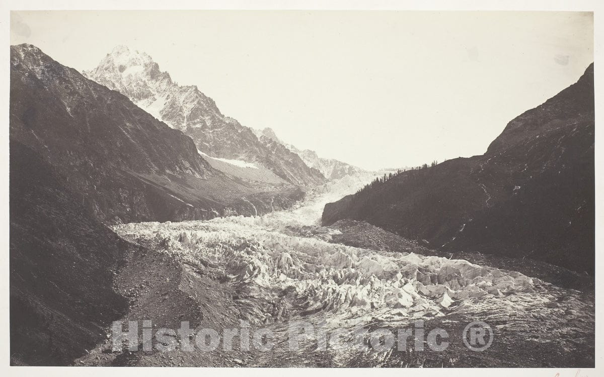 Art Photo : Savoie 48. Aiguille et glacier dÂ’ArgentiÃ¨res (Savoy 48. The Needle and the ArgentiÃ¨res Glacier), Auguste-Rosalie Bisson, c.1856, Vintage Wall Decor :
