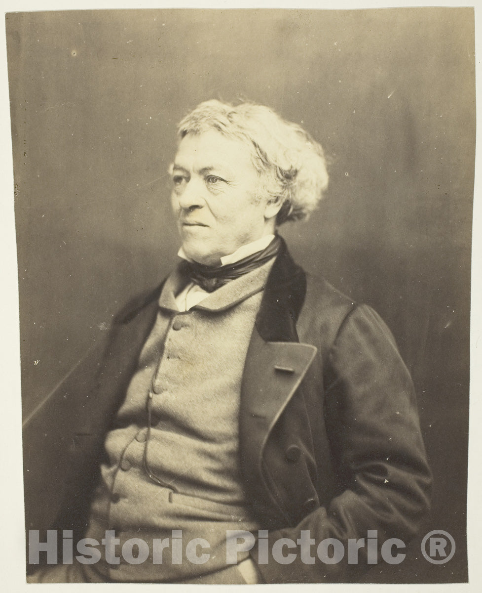 Art Photo : Jean Baptiste Camille Corot, Etienne Carjat, c 1860, Vintage Wall Decor :