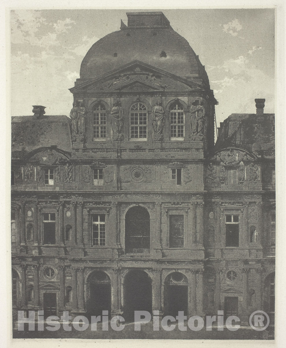 Art Photo : Paris: Pavillon de lHorloge, the Louvre, Charles NÃ¨gre, c.1897, Vintage Wall Decor :