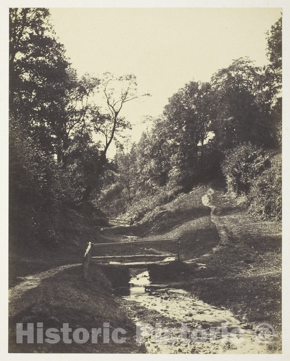Art Photo : Scene near Godalming, Surrey, Alfred Rosling, c 1855, Vintage Wall Decor :