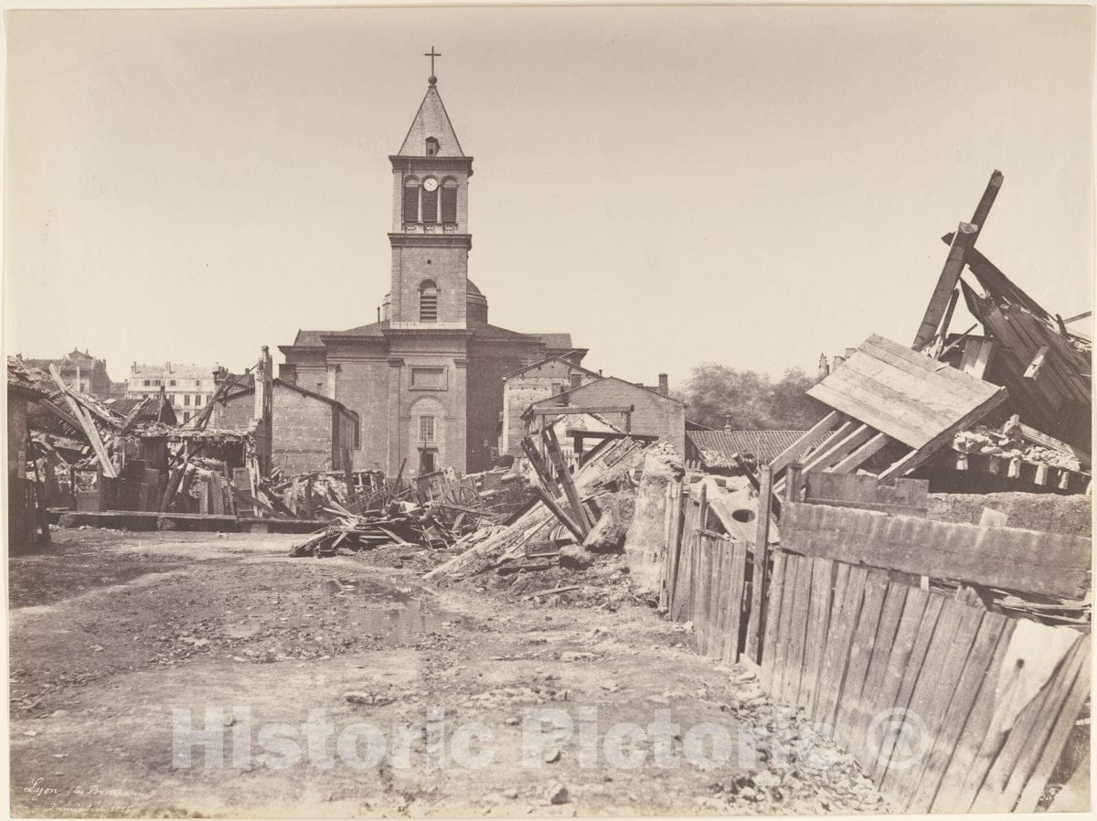Photo Print : Édouard Baldus - The Floods of 1856, Church of Saint-Pothin, Lyon : Vintage Wall Art
