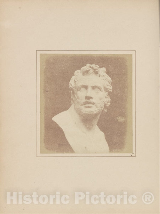 Art Print : William Henry Fox Talbot - Bust of Patroclus 2 : Vintage Wall Art