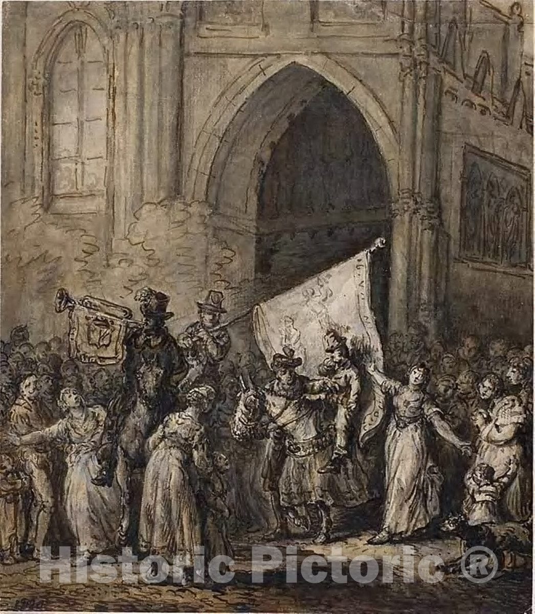 Art Print : Scene of the Revolution, Jean-Pierre Norblin de La Gourdaine, c 1877, Vintage Wall Decor :