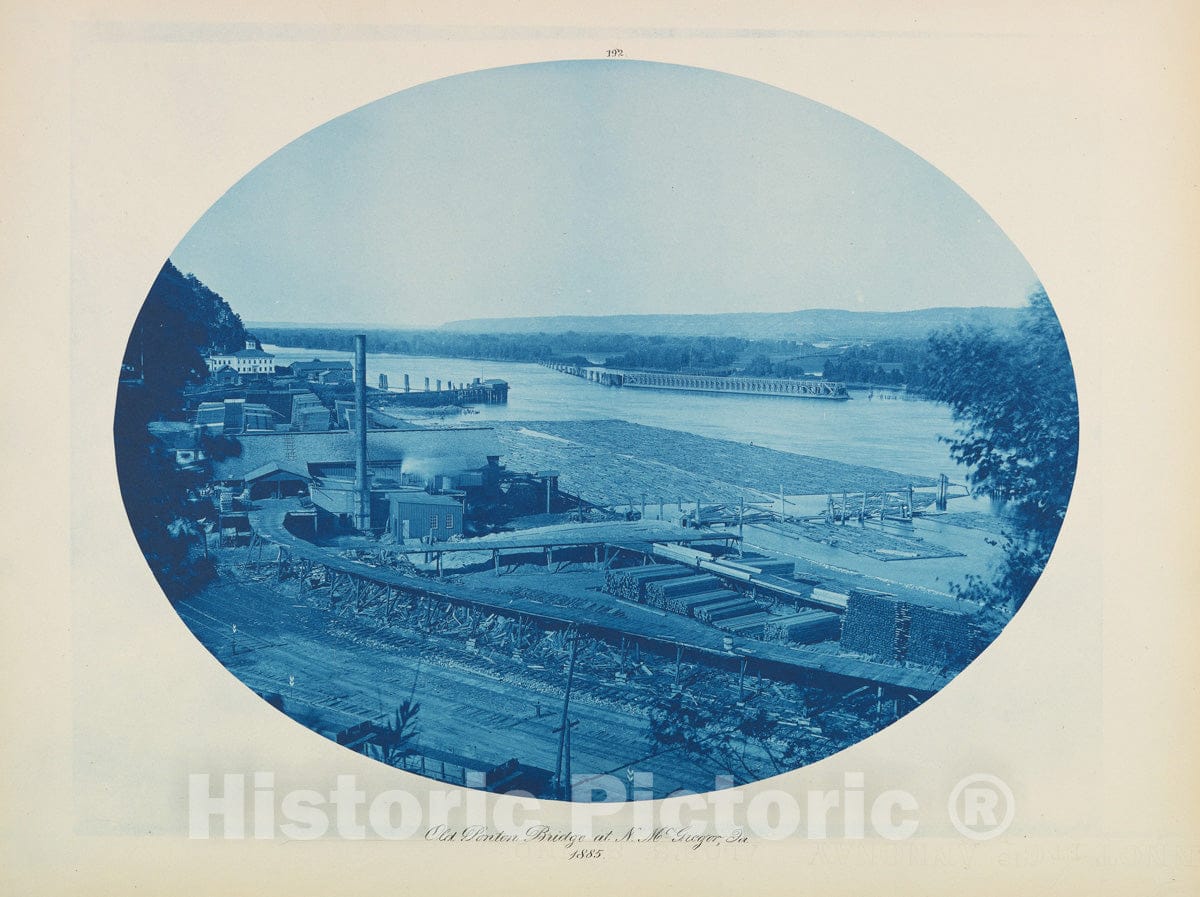 Photo Print : Henry P. Bosse - Old Ponton Bridge at N. McGregor, Ia. : Vintage Wall Art
