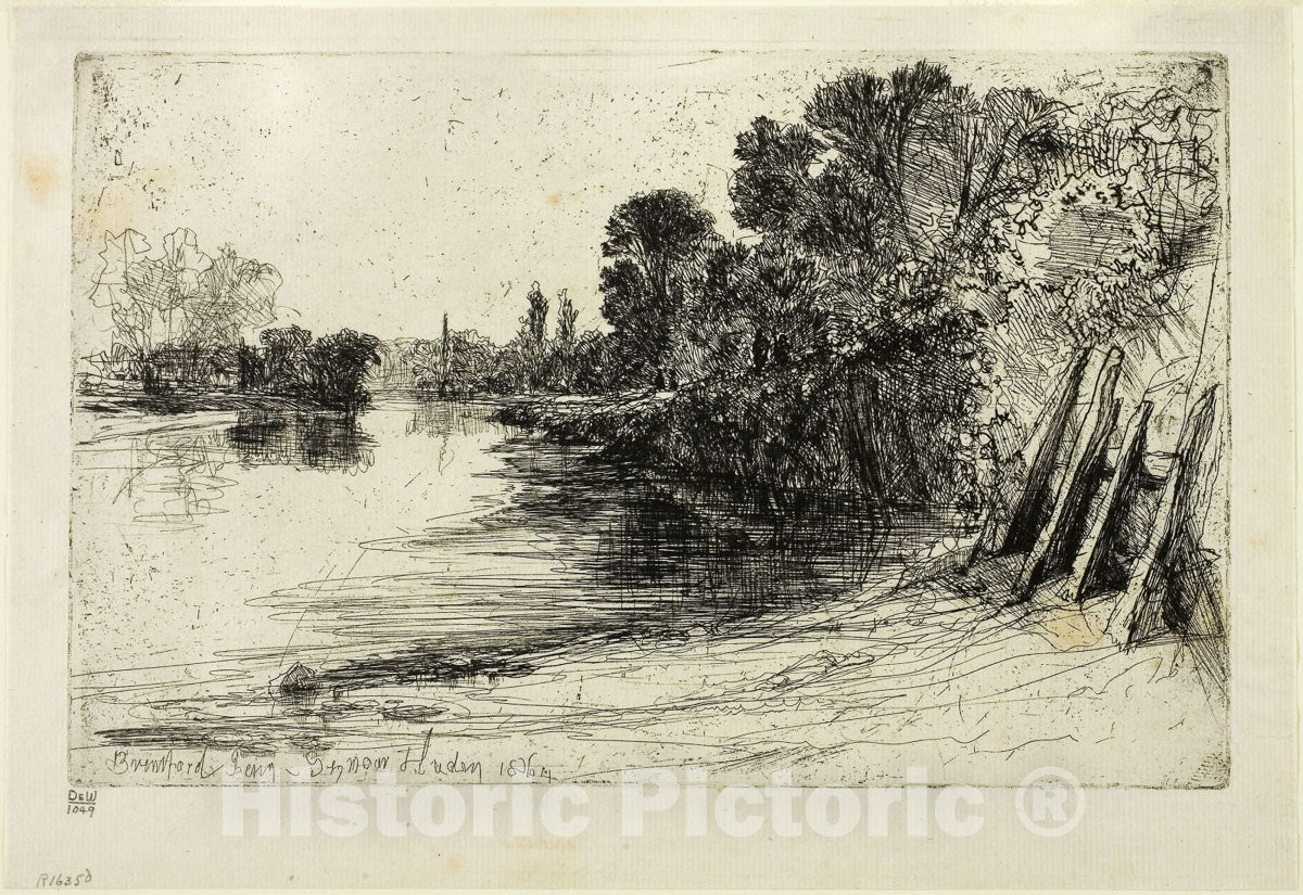 Art Print : Brentford Ferry, Francis Seymour Haden, c.1651, Vintage Wall Decor :