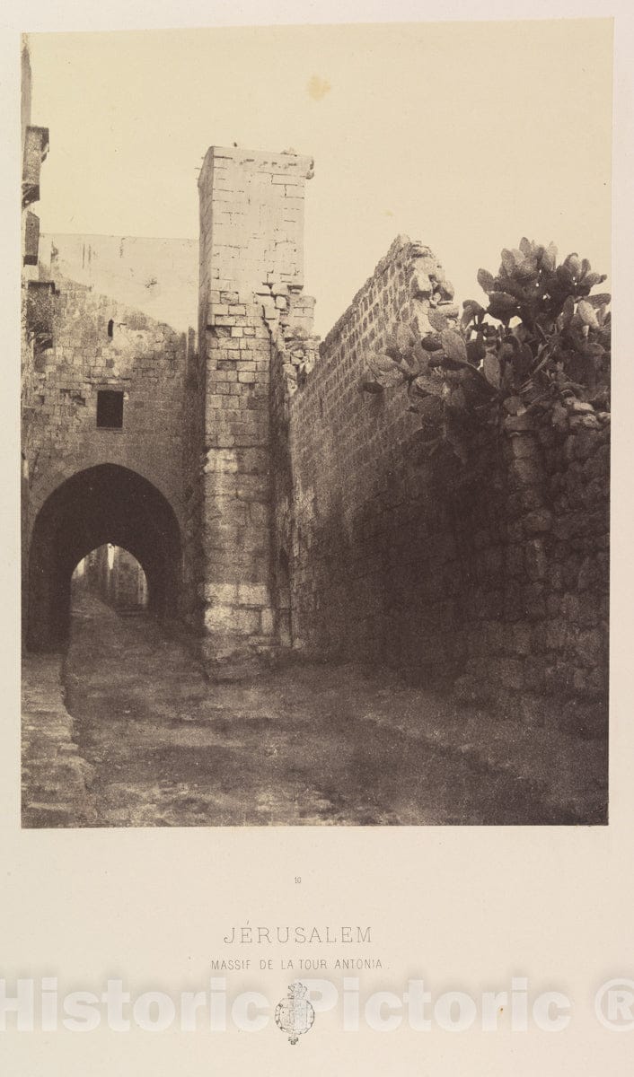 Photo Print : Louis de Clercq - Jérusalem. Massif de la Tour Antonia : Vintage Wall Art