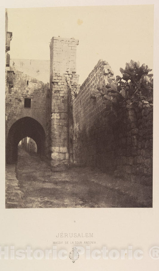 Photo Print : Louis de Clercq - Jérusalem. Massif de la Tour Antonia : Vintage Wall Art