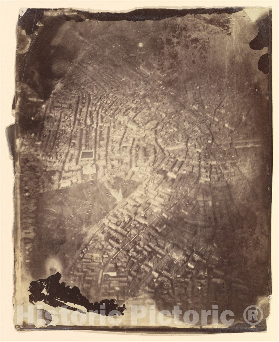 Photo Print : James Wallace Black - Boston from a Hot-Air Balloon : Vintage Wall Art