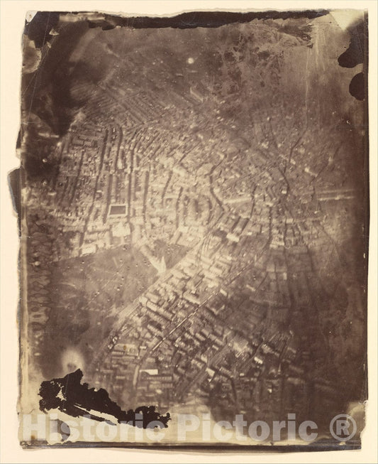 Photo Print : James Wallace Black - Boston from a Hot-Air Balloon : Vintage Wall Art