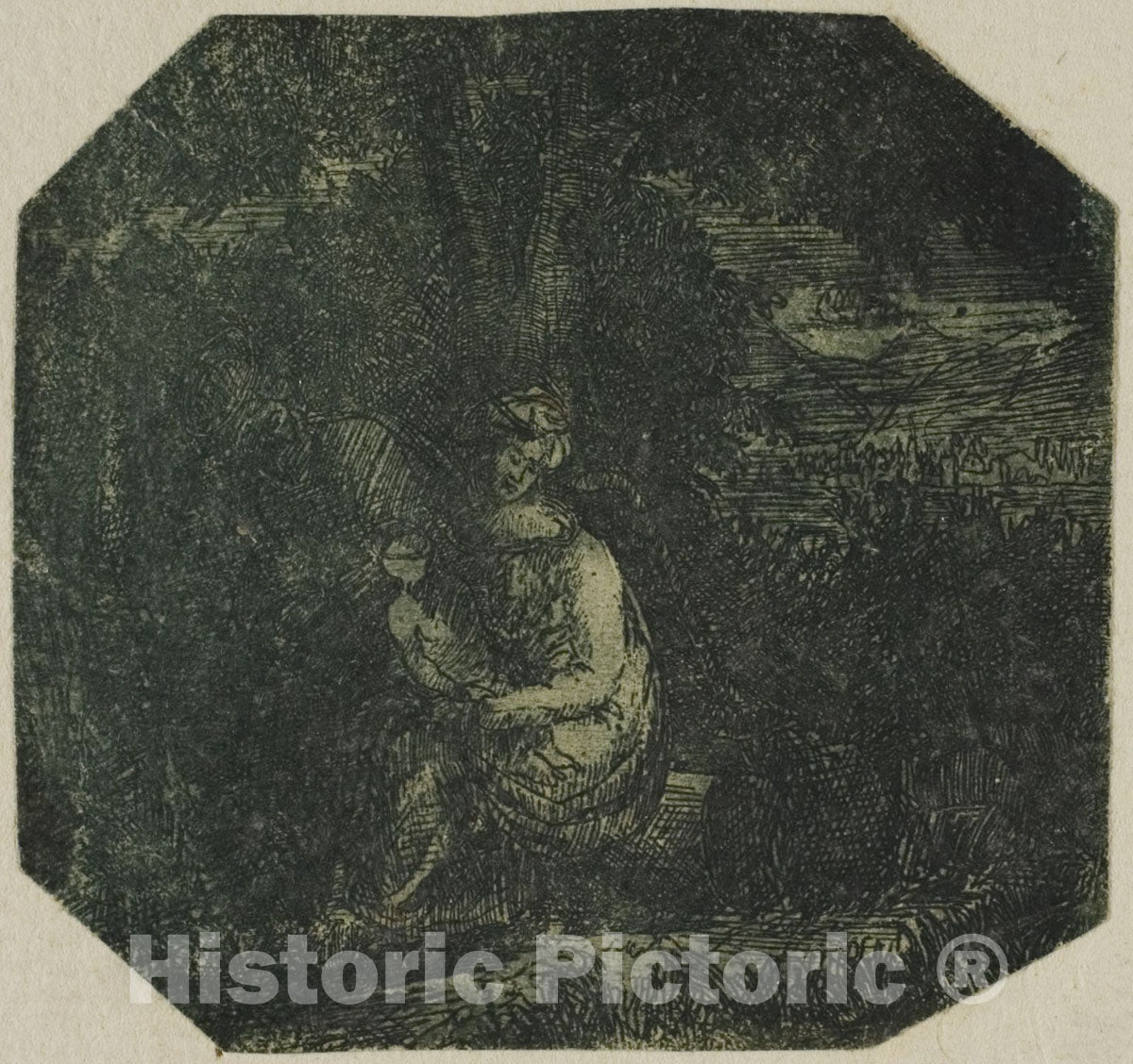 Art Print : The Holy Family, Rodolphe Bresdin, c 1893, Vintage Wall Decor :
