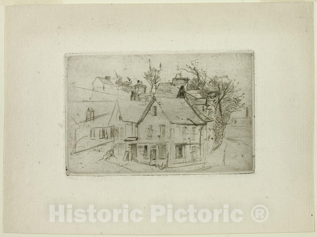 Art Print : Street Corner in a Village, Henri-Emile Lessore, c.1912, Vintage Wall Decor :