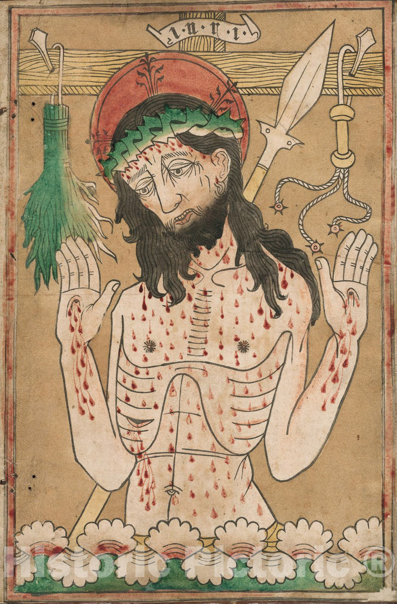 Art Print : Man of Sorrows, Unknown artist, c.1505, Vintage Wall Decor :