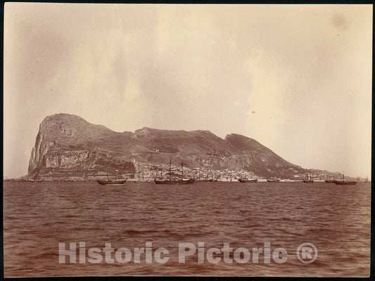 Photo Print : Rock of Gibraltar 2 : Vintage Wall Art