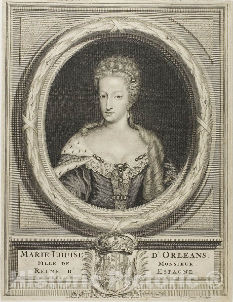 Art Print : Marie Louise dOrleans, Pieter Stevens Van Gunst, c 1480, Vintage Wall Decor :