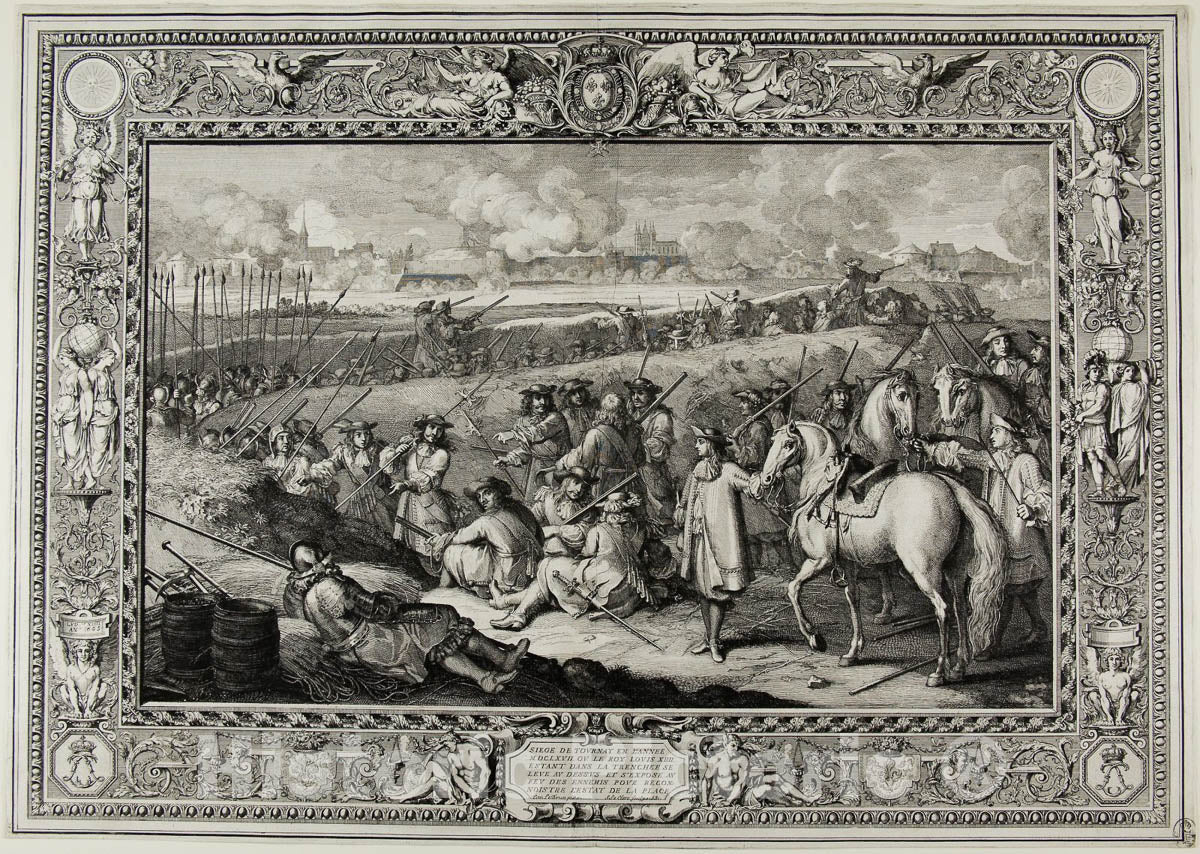 Art Print : Siege of Tourney MDCLXVII, Sebastien Le Clerc the elder , c.1819, Vintage Wall Decor :