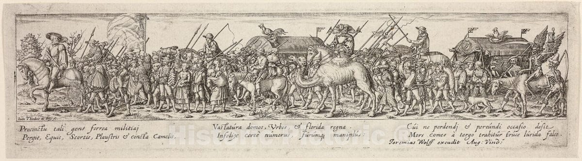Art Print : The Triumph of Death, Johann Theodor de Bry, c 1742, Vintage Wall Decor :