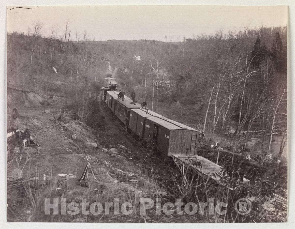 Photo Print : George N. Barnard - Bull Run. Orange and Alexandria R.R. Near Union Mills : Vintage Wall Art