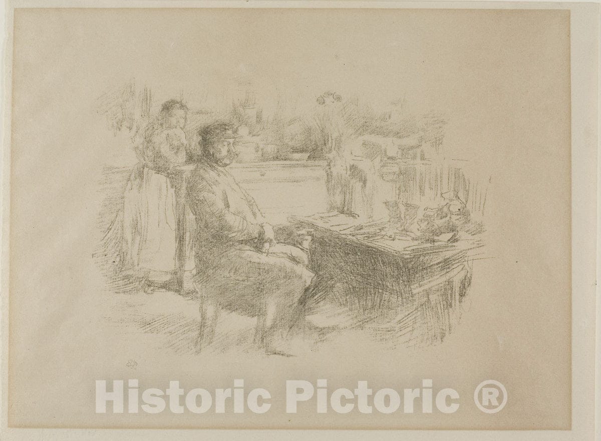 Art Print : The Shoemaker, James McNeill Whistler, c 1892, Vintage Wall Decor :