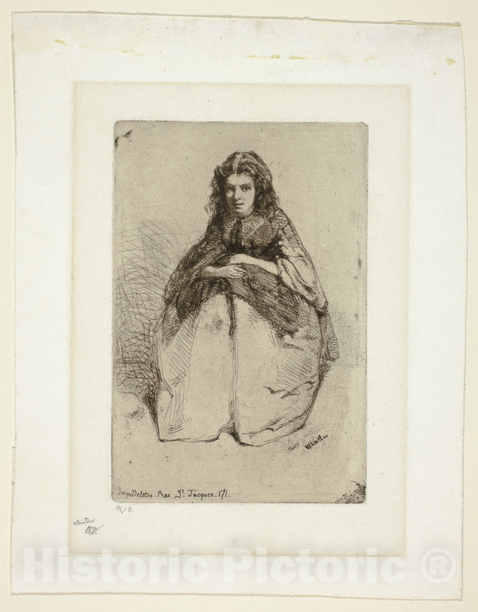 Art Print : Fumette, James McNeill Whistler, c 1819, Vintage Wall Decor :