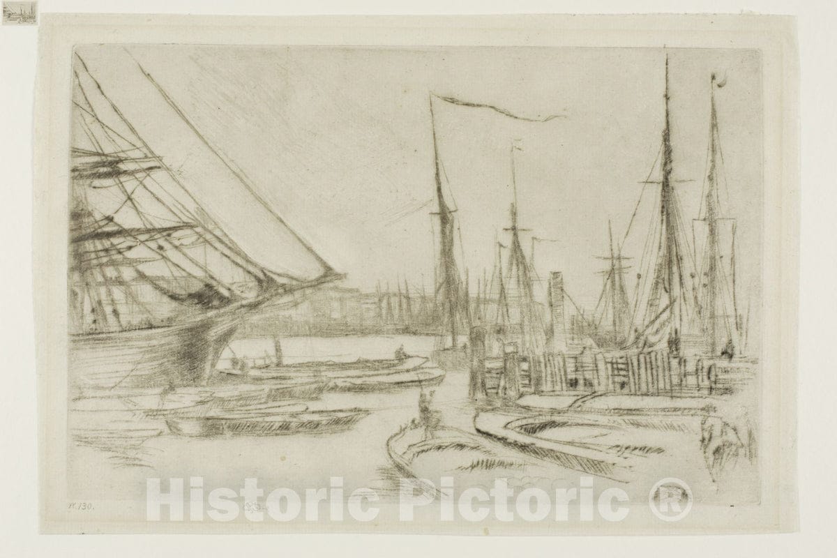 Art Print : From Billingsgate, James McNeill Whistler, c.1877, Vintage Wall Decor :