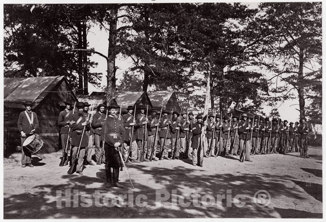 Photo Print : Formerly Mathew B. Brady - 21st Michigan Infantry. Sherman's Volunteers : Vintage Wall Art