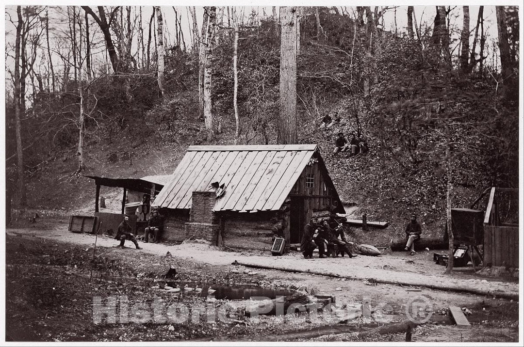 Photo Print : Union Station on The James River Established for Extracting Gunpowder from Confederate Torpedoes - Artist: Andrew Joseph Russell - 1864 : Vintage Wall Art