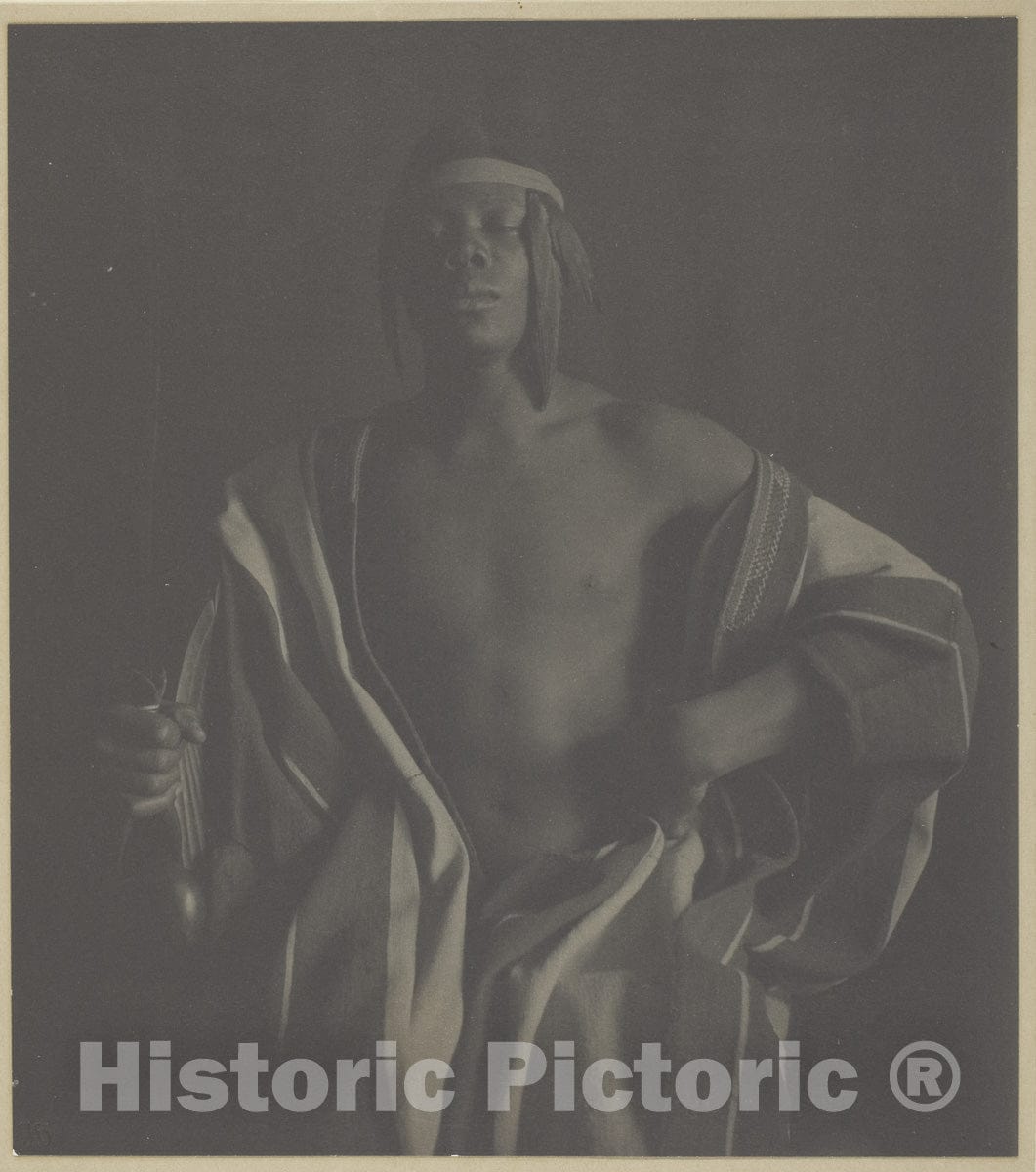 Art Photo : An Ethiopian Chief, F. Holland Day, c 1951, Vintage Wall Decor :