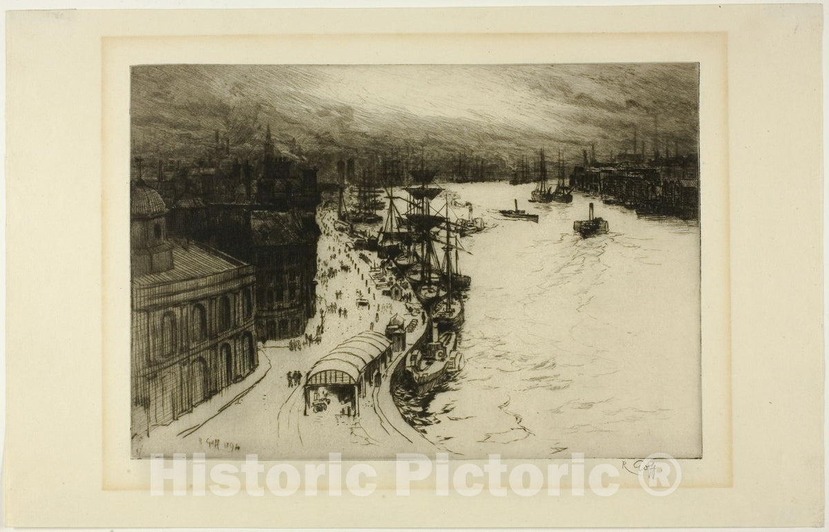 Art Print : Newcastle on the Tyne, Robert C. Goff, c.1645, Vintage Wall Decor :