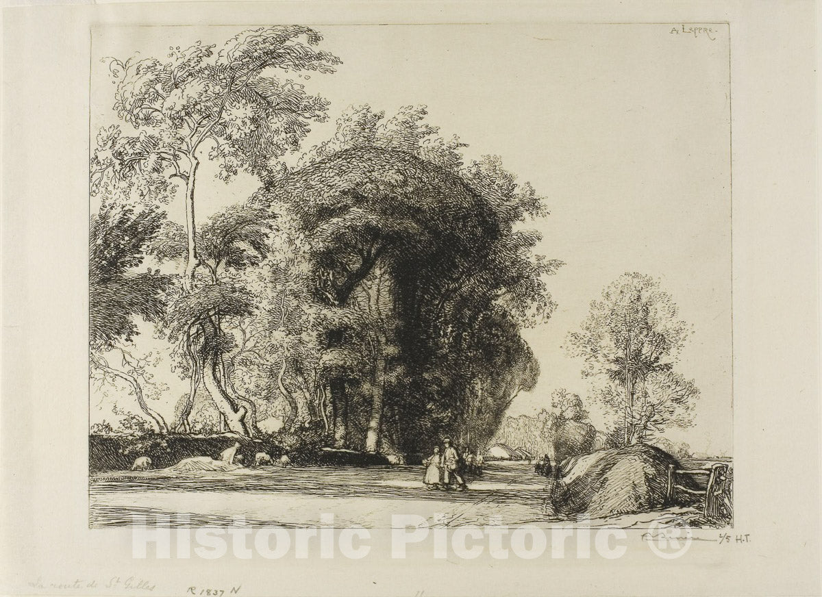 Art Print : The Road to St. Gilles, Louis Auguste LepÃ¨re, c 1911, Vintage Wall Decor :