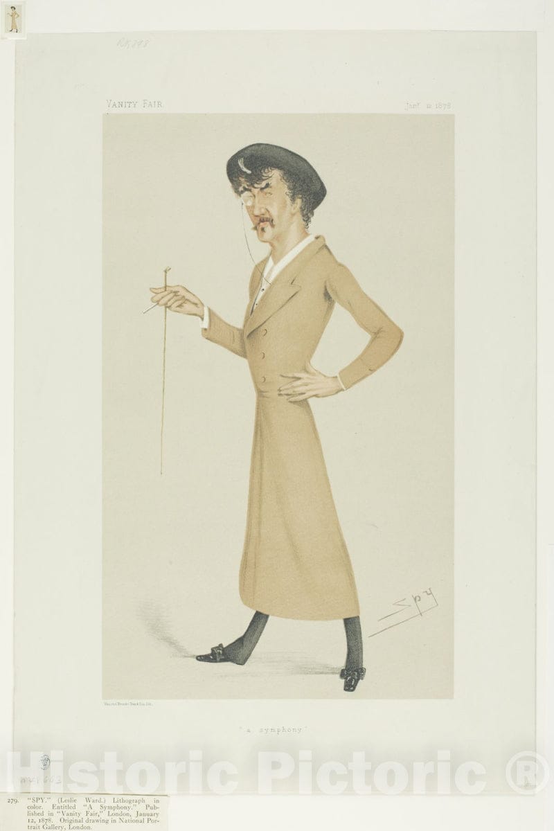Art Print : A Symphony, Leslie Ward, (Spy), c.1974, Vintage Wall Decor :