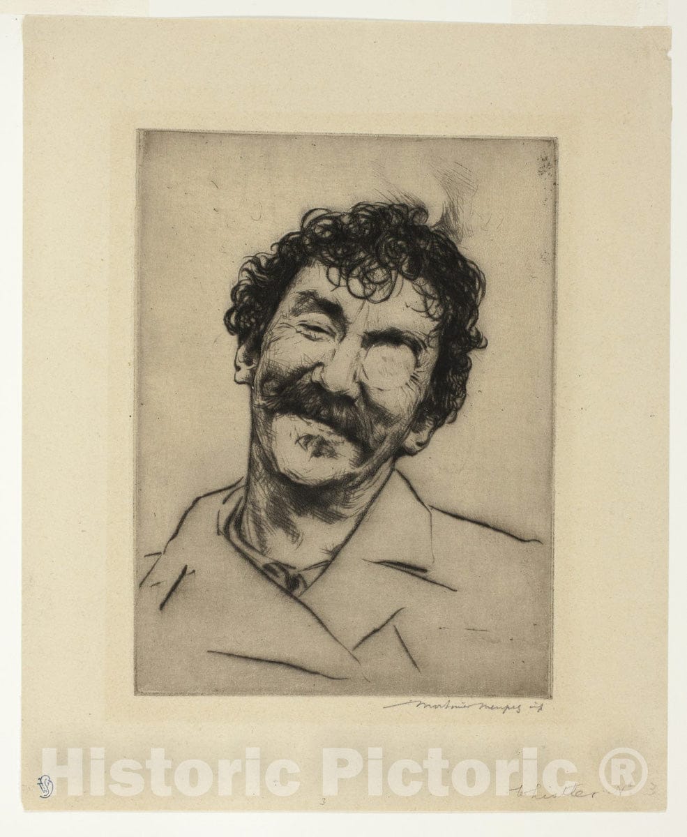 Art Print : Whistler no. 3, Mortimer Luddington Menpes, c 1853, Vintage Wall Decor :