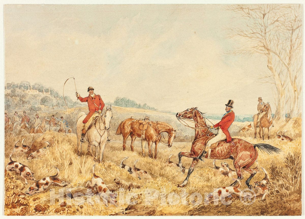 Art Print : Hunting Scene, Henry Alken, c 1938, Vintage Wall Decor :