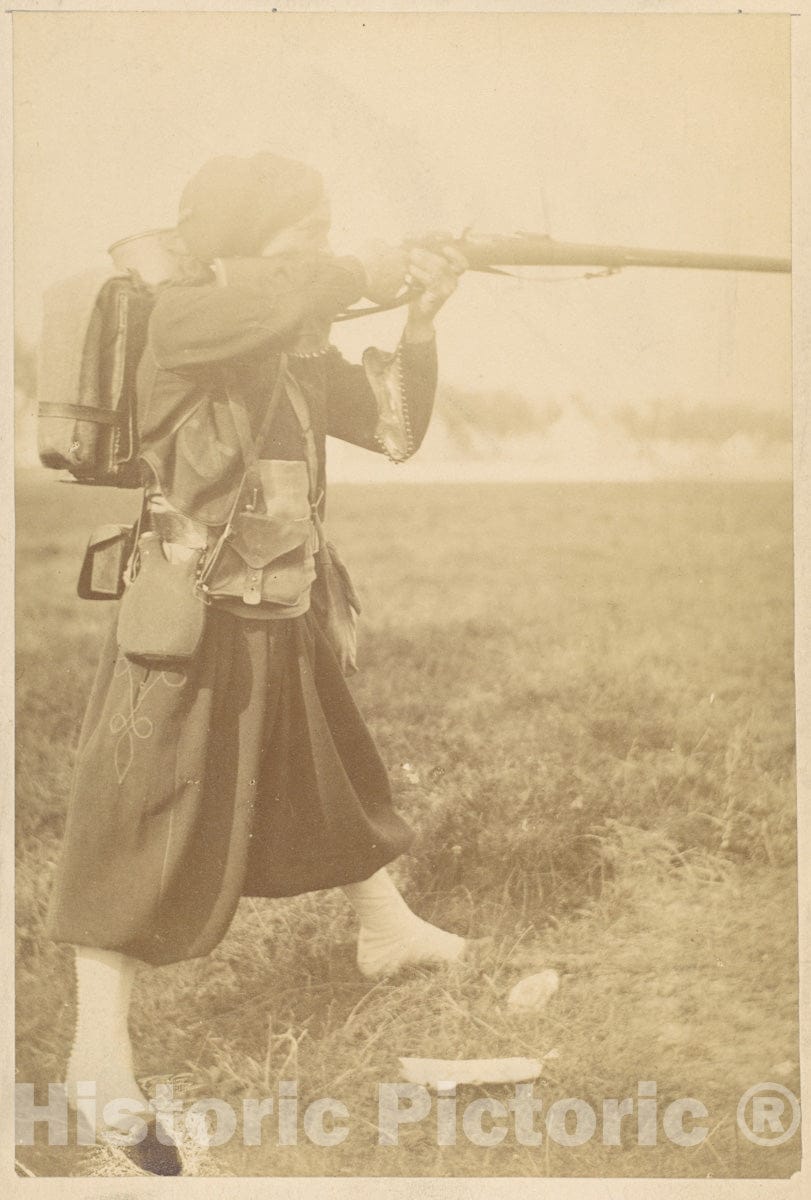 Photo Print : Soldier Aiming Rifle 2 : Vintage Wall Art