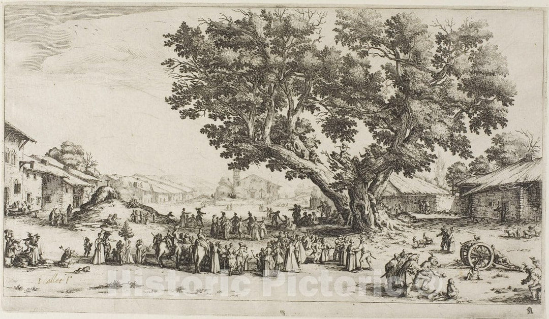 Art Print : The Fair at Gondreville, Jacques Callot, c 1913, Vintage Wall Decor :