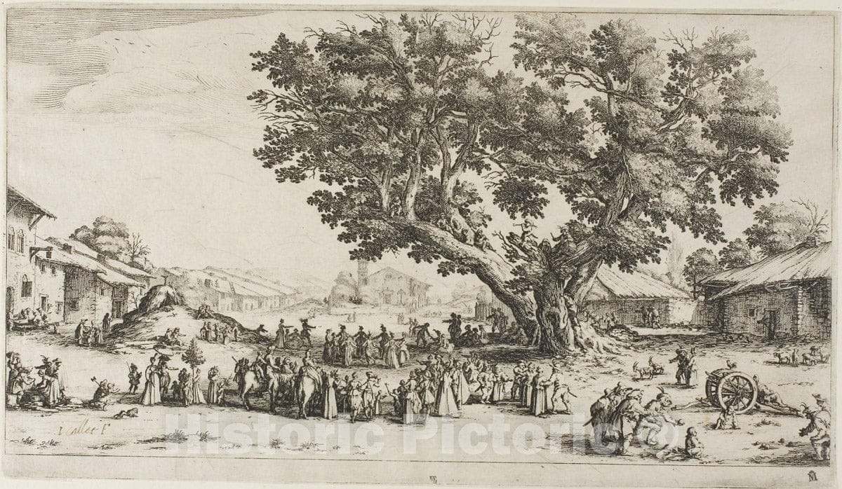 Art Print : The Fair at Gondreville, Jacques Callot, c 1913, Vintage Wall Decor :