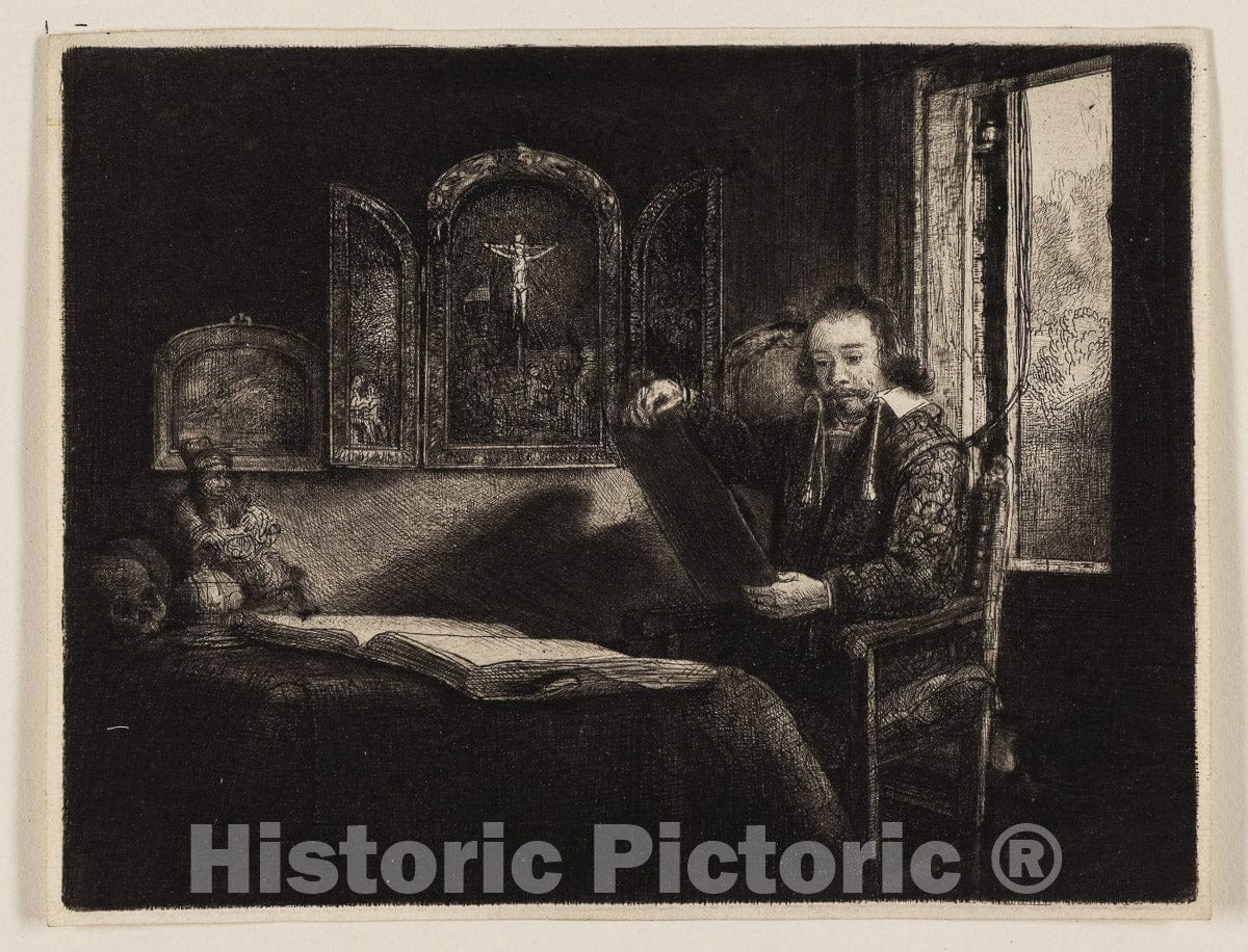 Art Print : Abraham Francen, Apothecary, Rembrandt Harmenszoon Van Rijn, c 1853, Vintage Wall Decor :