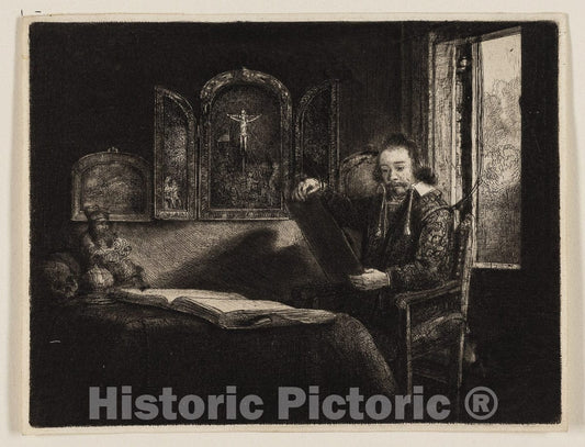 Art Print : Abraham Francen, Apothecary, Rembrandt Harmenszoon Van Rijn, c 1853, Vintage Wall Decor :
