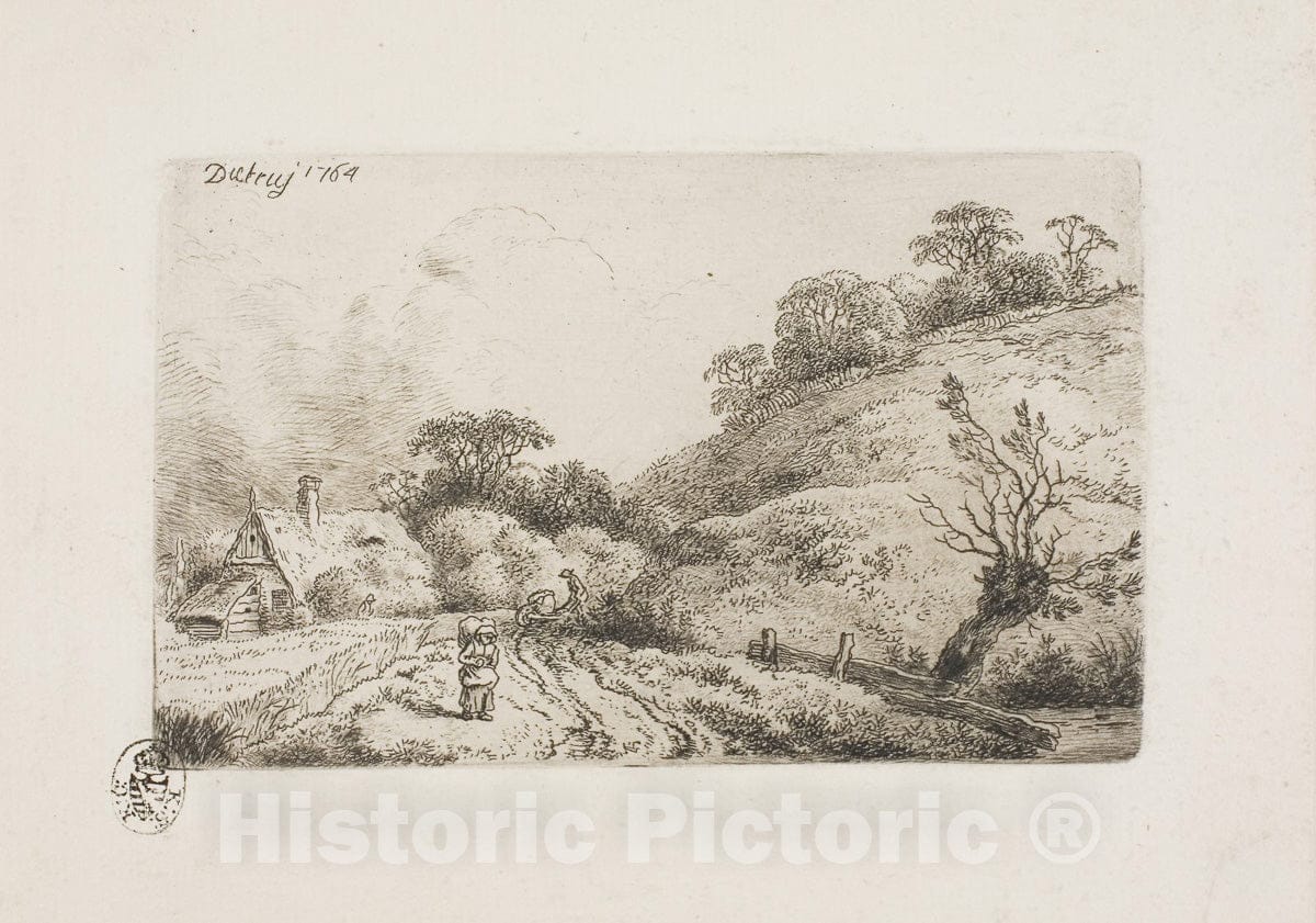 Art Print : The Cornfield (Rembrandt Manner), Christian Wilhelm Ernst Dietrich, c 1897, Vintage Wall Decor :