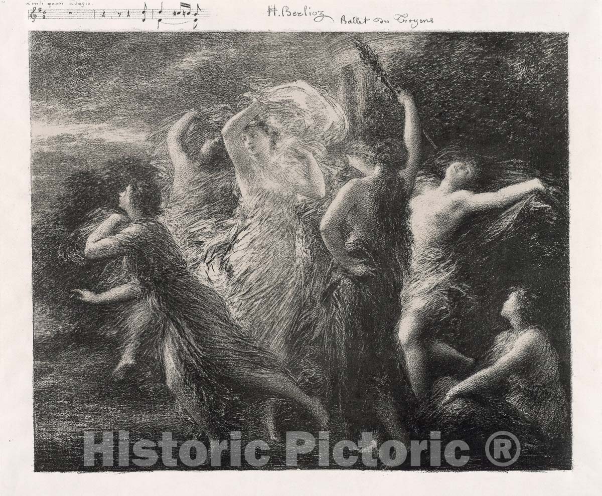 Art Print : Dance of the Trojans, Henri Fantin-Latour, c 1888, Vintage Wall Decor :