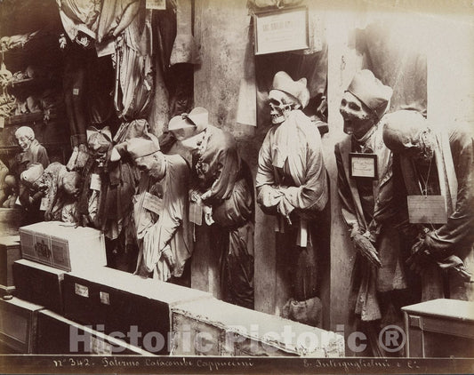 Photo Print : Eugenio Interguglielmi - Catacombs, Convento dei Cappucini, Palermo : Vintage Wall Art