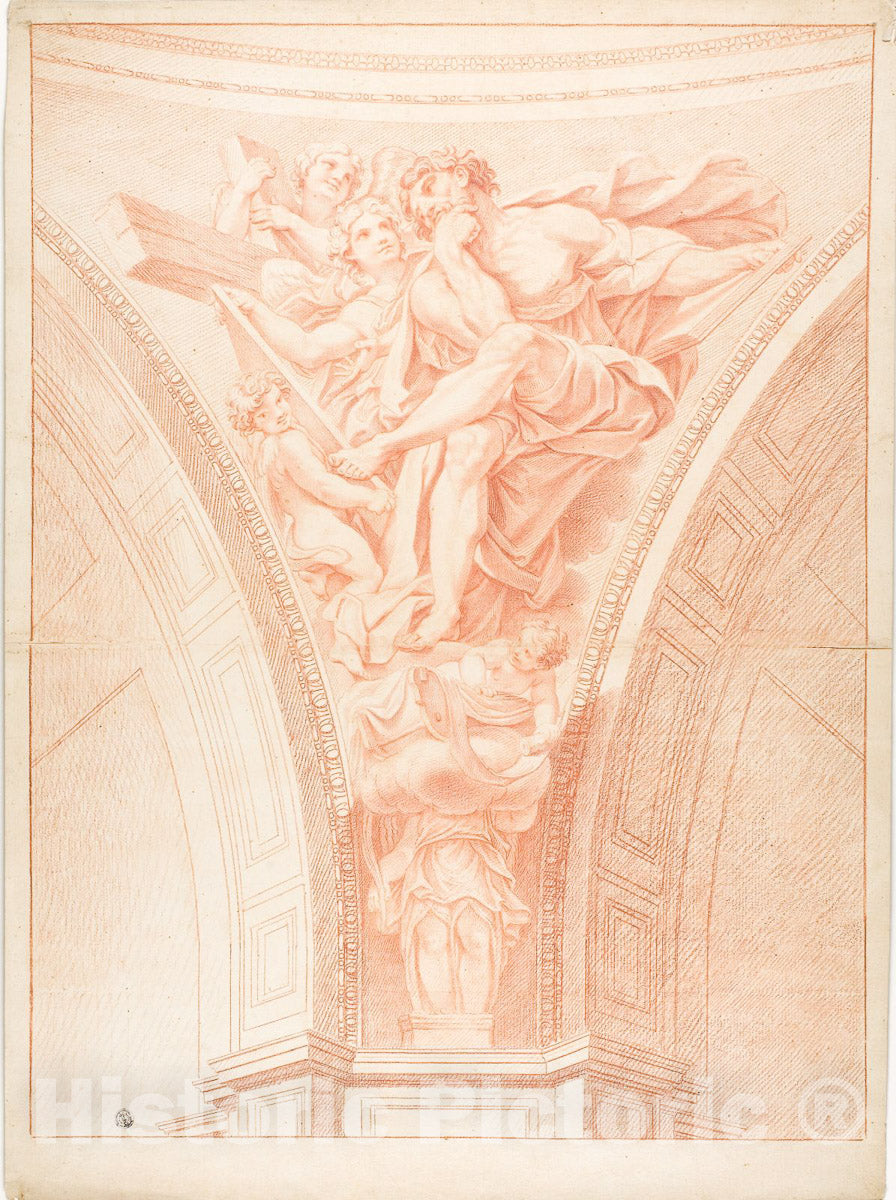 Art Print : Saint Matthew, Domenichino, c 1700, Vintage Wall Decor :