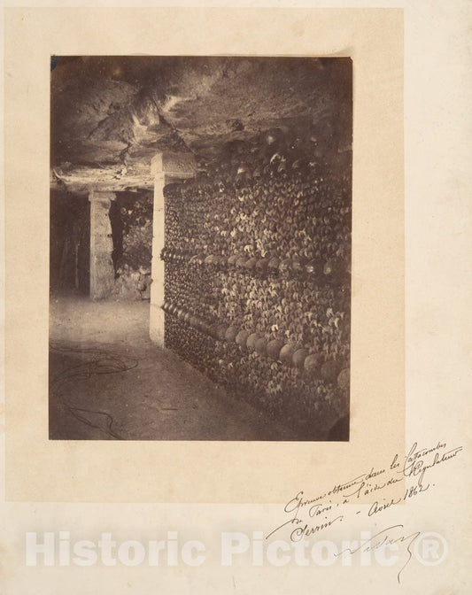 Photo Print : Nadar - Catacombs, Paris : Vintage Wall Art