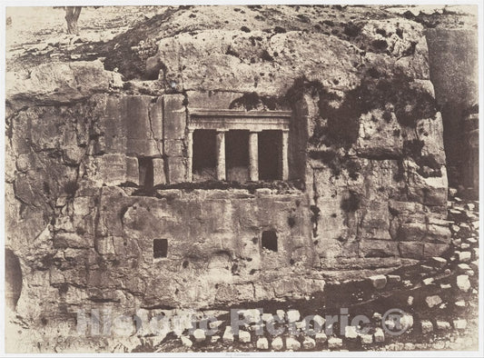 Photo Print : Auguste Salzmann - Jérusalem, Vallée de Josaphat, Tombeau de St. Jacques : Vintage Wall Art