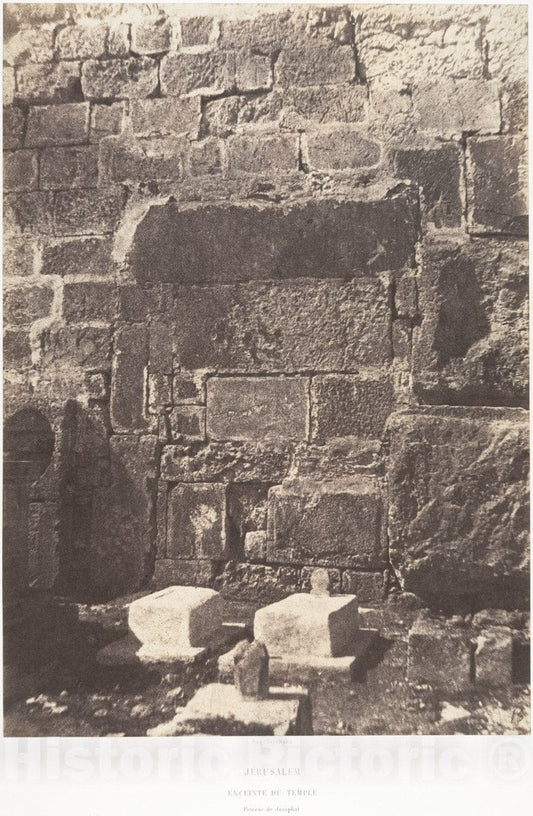 Photo Print : Auguste Salzmann - Jérusalem, Enceinte du Temple, Poterne de Josaphat : Vintage Wall Art