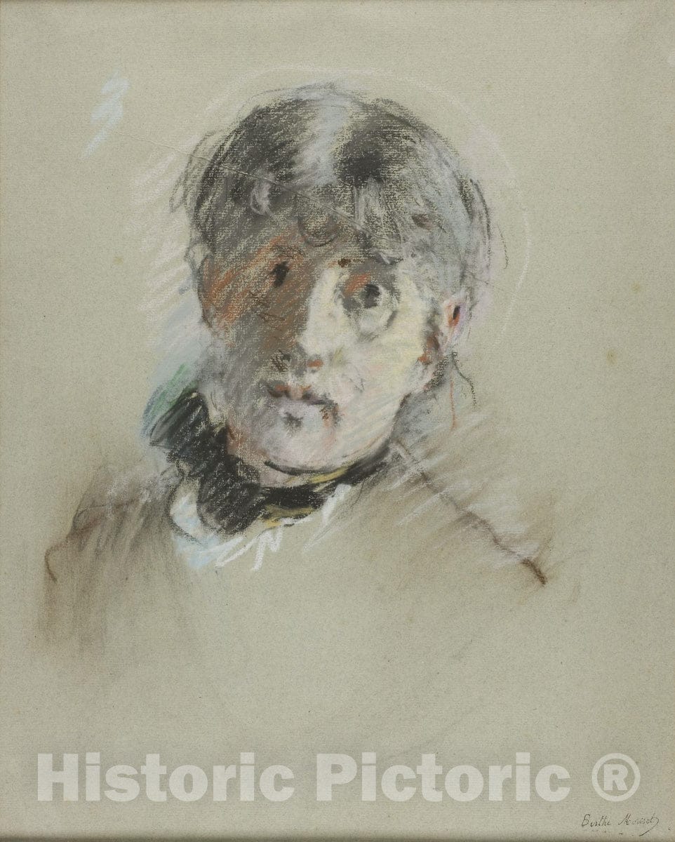 Art Print : Self-Portrait, Berthe Morisot, c.1966, Vintage Wall Decor :