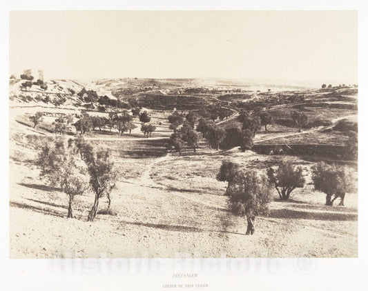 Photo Print : Auguste Salzmann - Jérusalem, Chemin de Beit-Lehem : Vintage Wall Art
