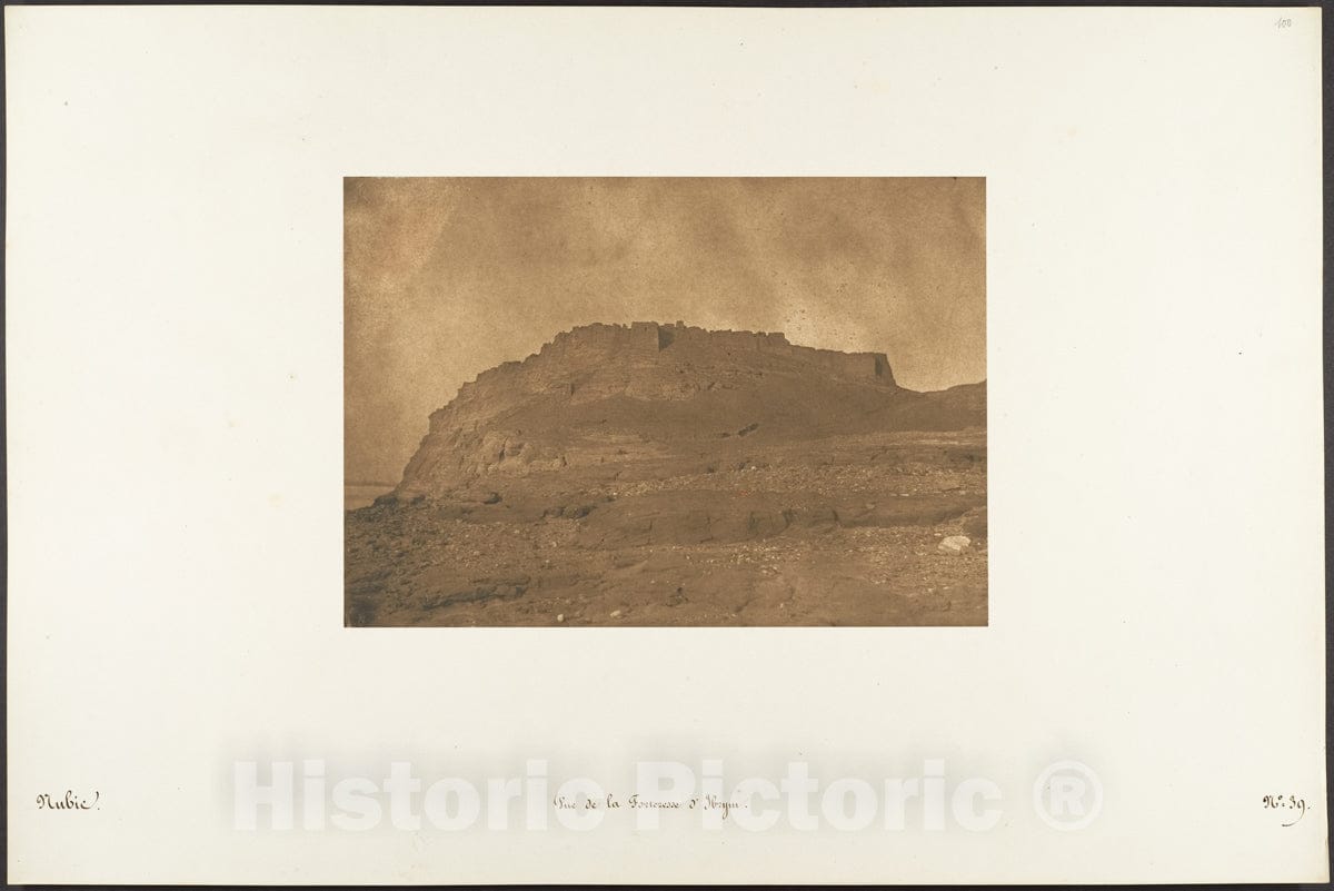Photo Print : Maxime Du Camp - Vue de la Fortresse d'Ibrym : Vintage Wall Art