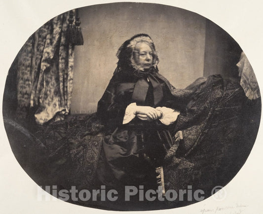 Photo Print : Louis-Pierre-Théophile Dubois de Nehaut - Elderly Lady Sitting 1 : Vintage Wall Art
