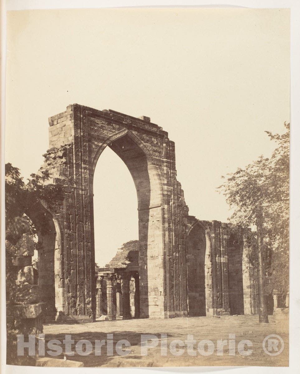 Photo Print : Mahomedan Arch at The Qutub Minar, Delhi : Vintage Wall Art